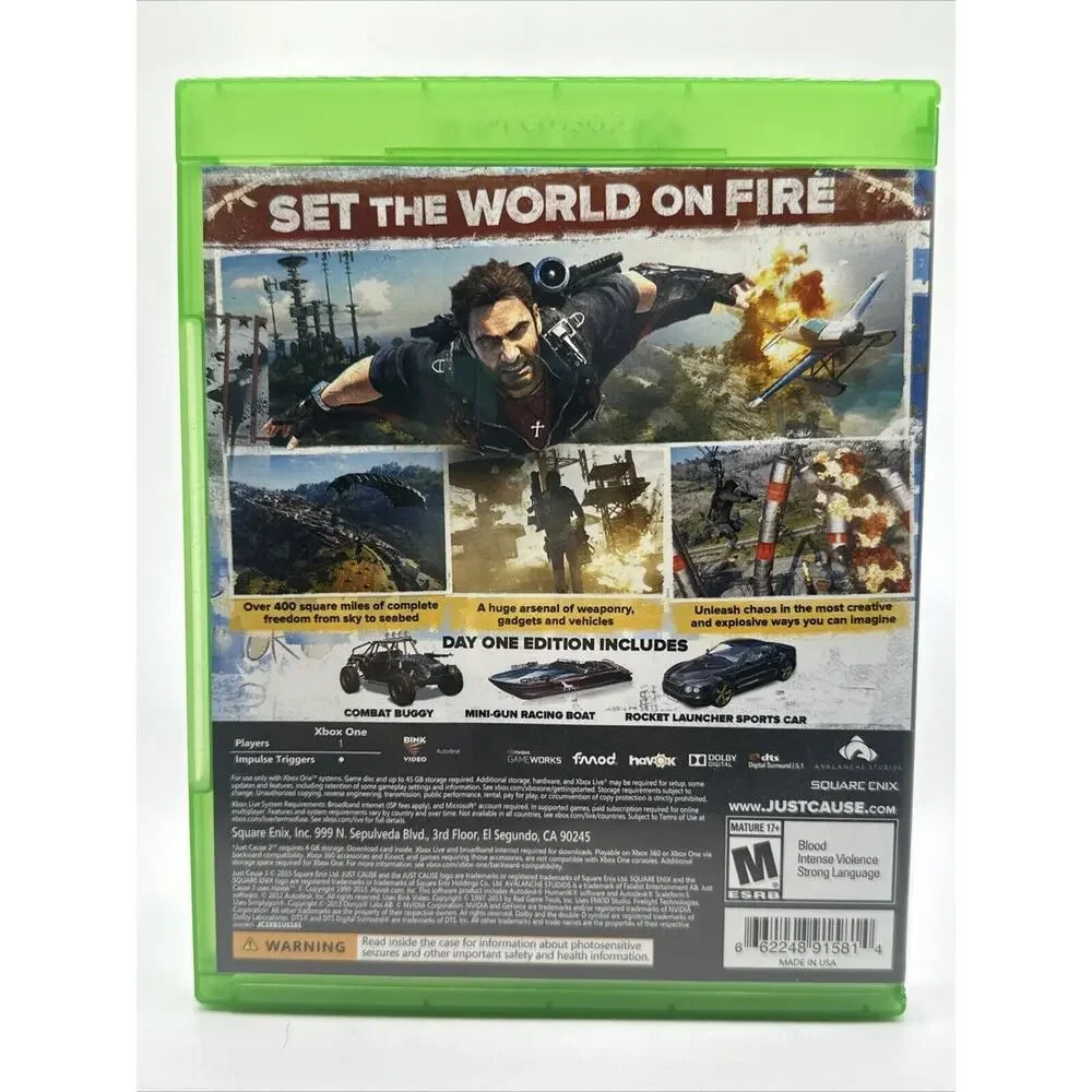 Just Cause 3 (Microsoft Xbox One, 2015) No Manual